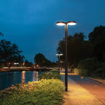 Solar-Powered Architectural LED Garden Light in Black Aluminum