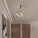 Butterfly Ring Led Nordic Ceiling Light Semi Flush Mount Ceiling Light With Acrylic Lampshade