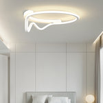 Geometric LED Flush Mount Ceiling Light in Minimalist Iron and Silicone