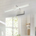 Lumen White LED Vanity Light Bar with Adjustable Heads for Modern Bathrooms
