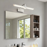 Lumen White LED Vanity Light Bar with Adjustable Heads for Modern Bathrooms
