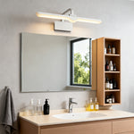 Lumen White LED Vanity Light Bar with Adjustable Heads for Modern Bathrooms