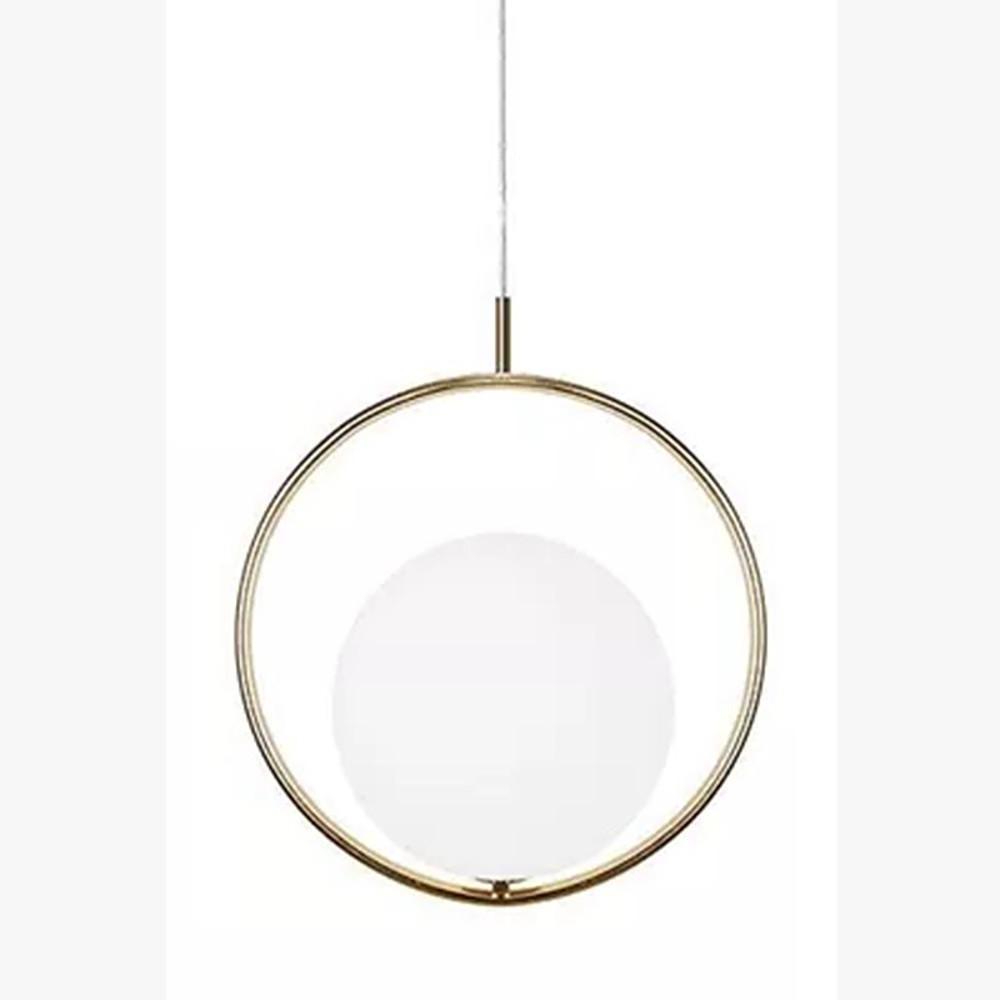 Aurelia Globe Pendant Light in Gold and Glass