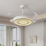 Aura Nordic Ceiling Fan with Integrated LED Light, White Minimalist Design