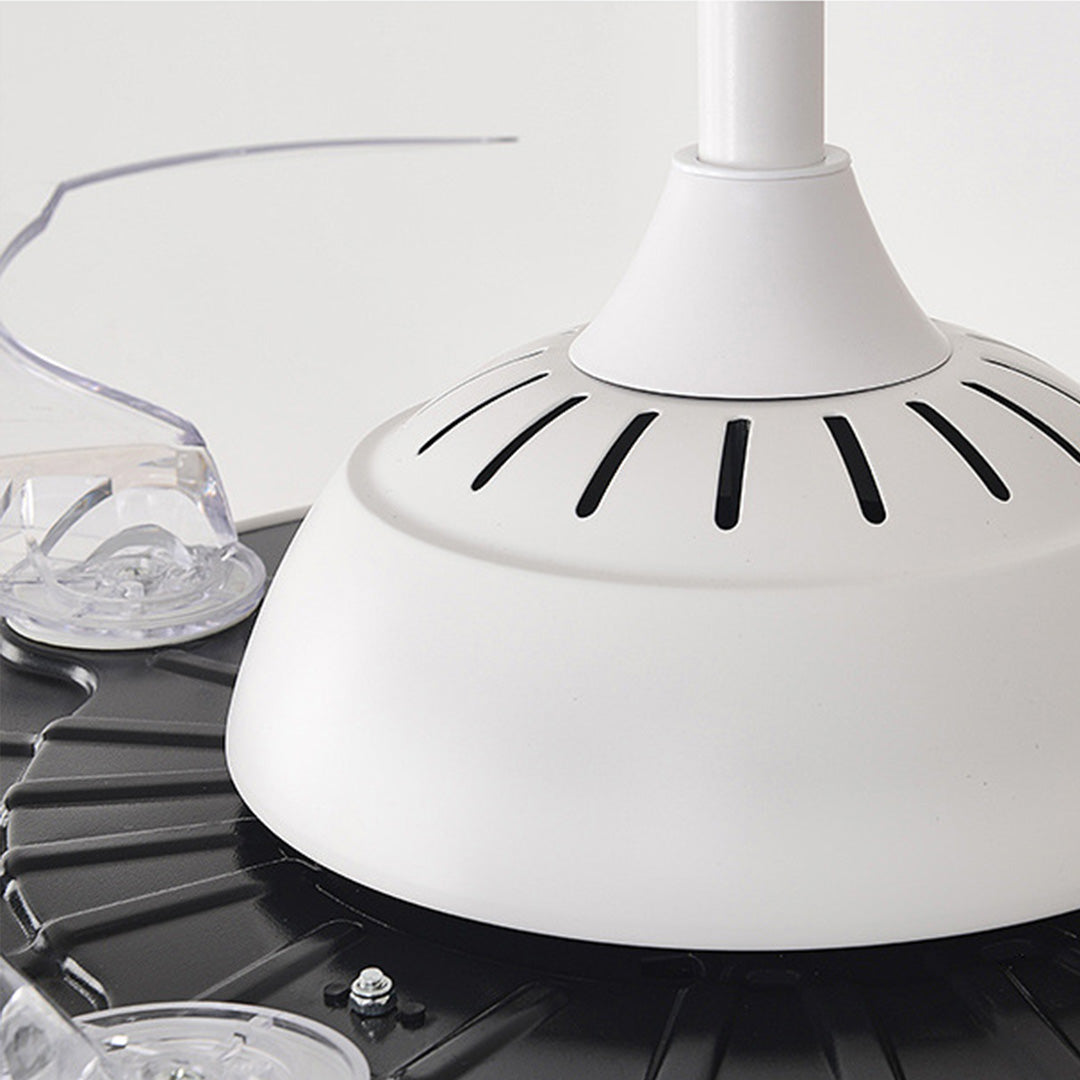 Aura Nordic Ceiling Fan with Integrated LED Light, White Minimalist Design