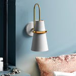 Cone Wall Sconce in White – Modern Iron Architectural Lighting