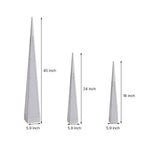 Geometric Pyramid LED Floor Lamp in Stainless Steel for Outdoor and Modern Interiors