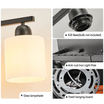 Modern Minimalist Vanity Light for Bathroom Mirror with Glass Shades