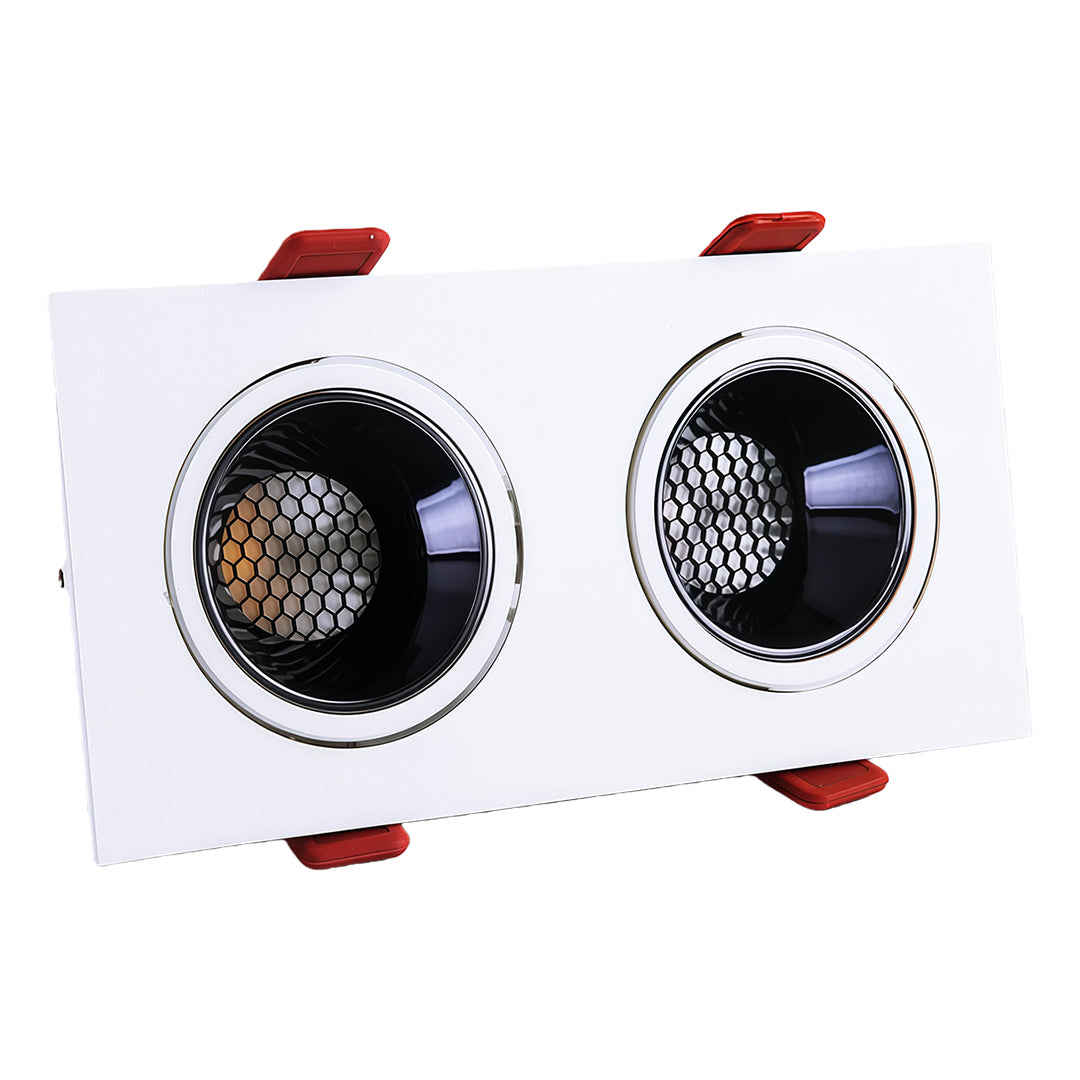 Square LED Recessed Downlight in Black or White for Modern Interiors
