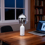 Italian Minimalist Glass Table Lamp with Dimmable LED