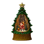 Nordic Christmas Tree Table Lamp with Music Box and Snowfall Effect