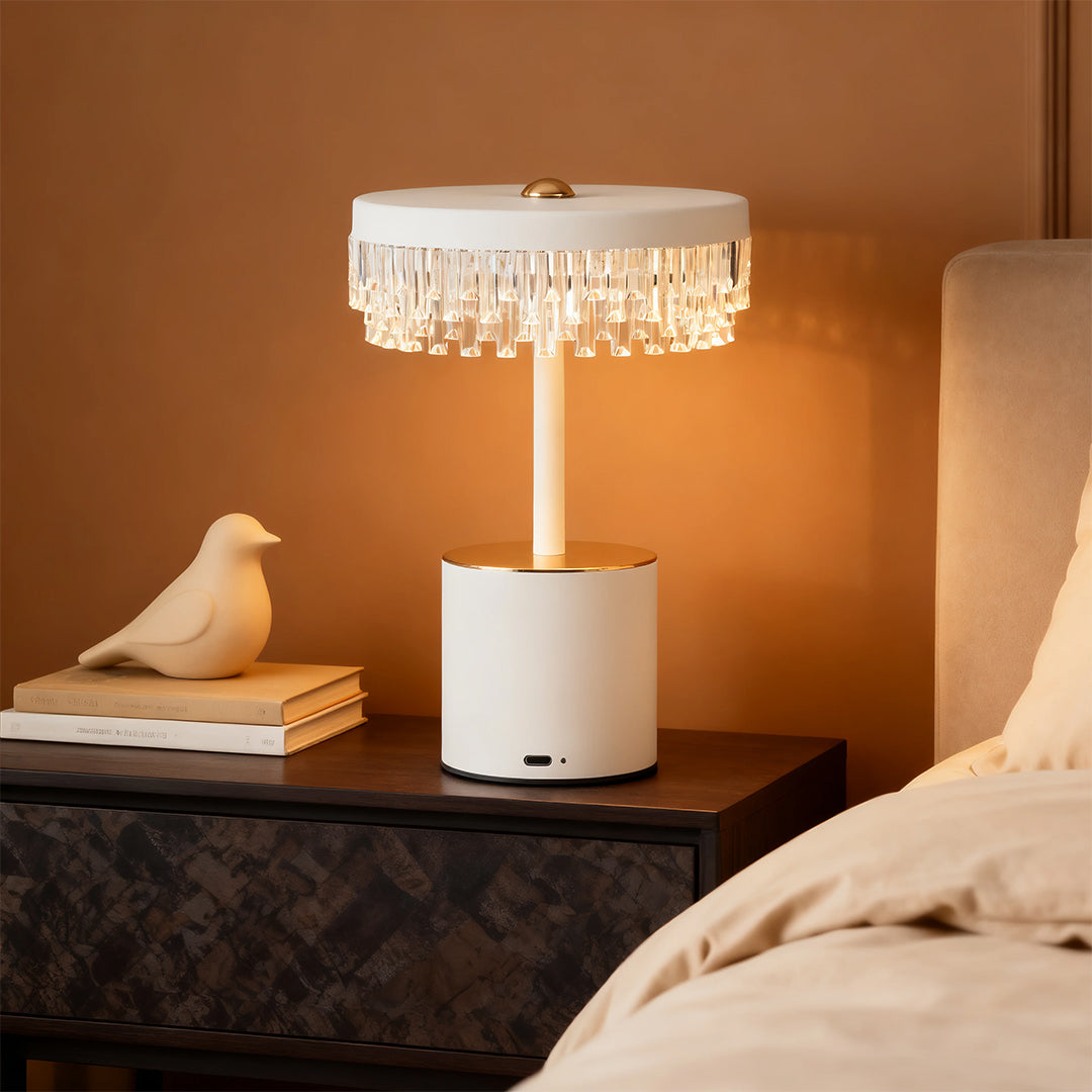Fringe Table Lamp – Minimalist Rechargeable LED Desk Light