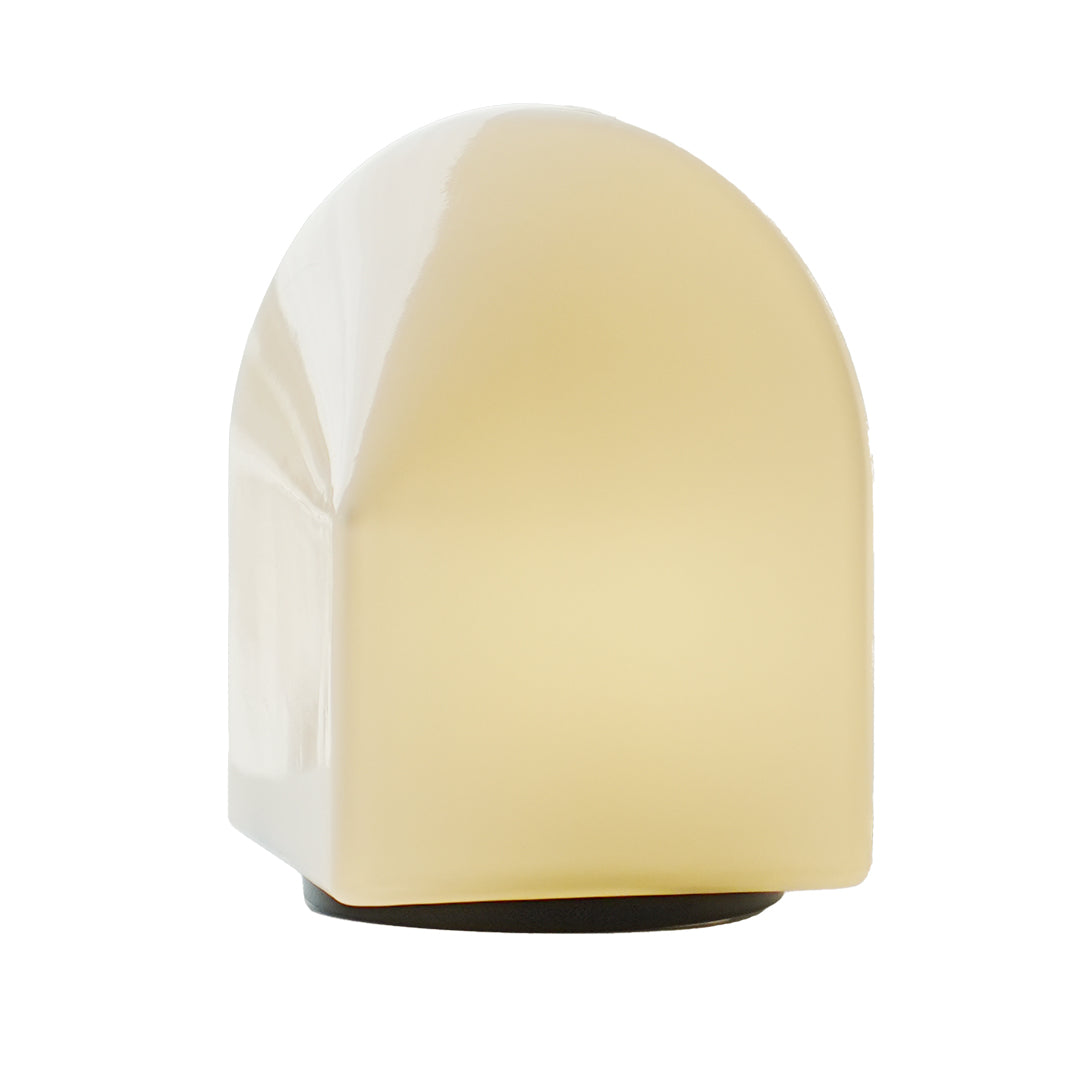 Lumina White Glass Table Lamp — Warm Ambient LED Night Light