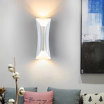 Nordic Minimalist LED Up Down Wall Sconce in Black, White, or Gold