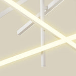 Linear LED Chandelier in Iron – Modern Nordic Pendant for Dining & Kitchen