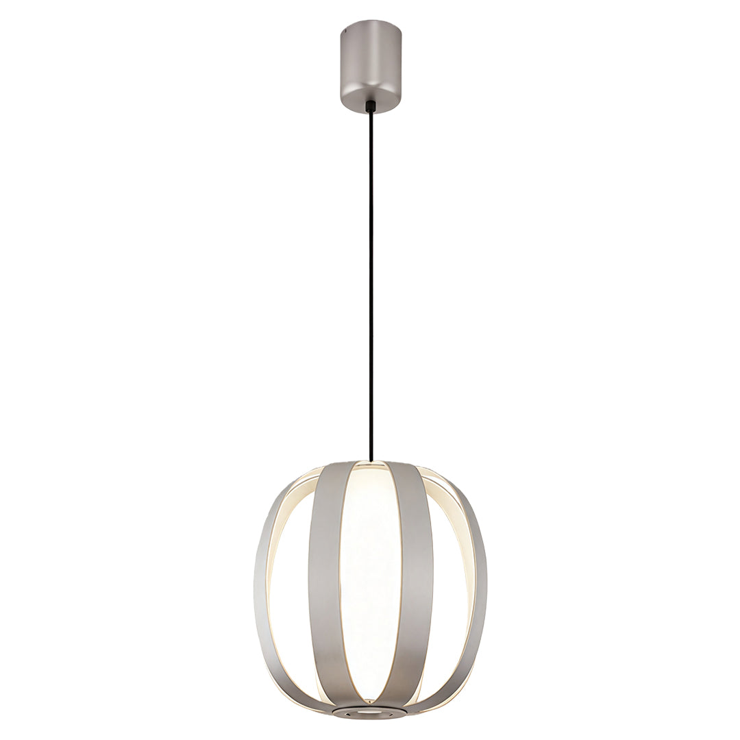 Modern Lantern Pendant Light with LED – Minimalist Ceiling Fixture in Four Finishes