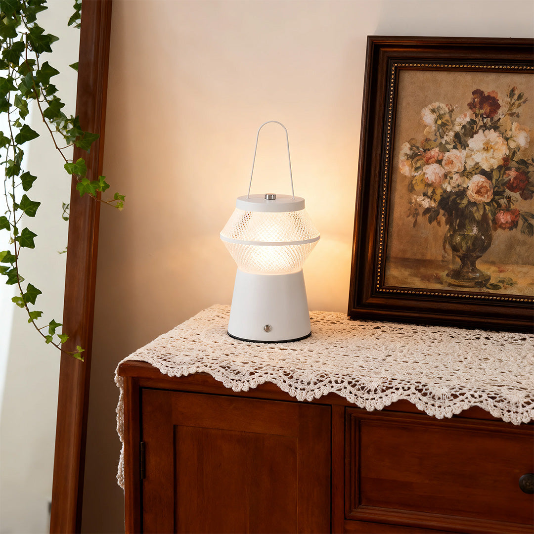 Modern Outdoor Solar Lantern with UV Mosquito Repellent – Dimmable Rechargeable Table Lamp