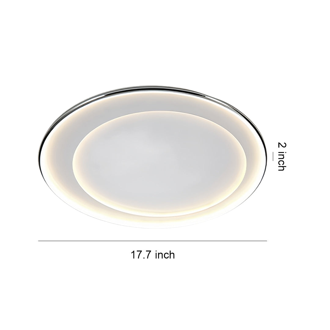 Lumina Round LED Flush Mount Ceiling Light in Matte White
