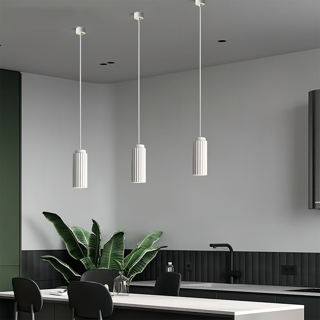 Nordic Minimalist Iron Pendant Light with Adjustable Cord, GU10