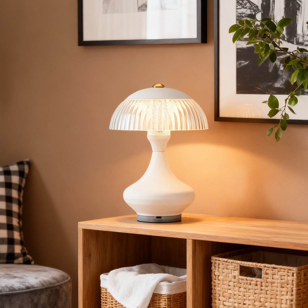 Minimalist Touch Rechargeable Table Lamp with Acrylic Shade