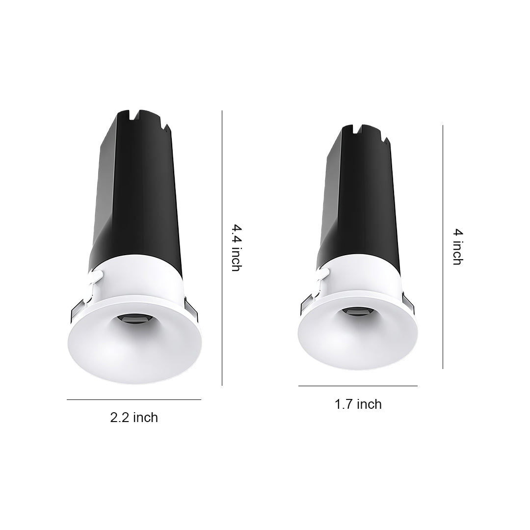 Arc Mini LED Recessed Spotlight Set of 4, Anti-Glare Adjustable