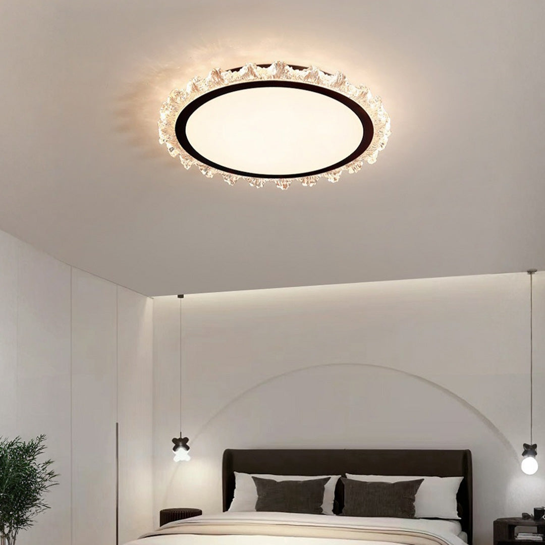 Lumière Rond LED Flush Mount Ceiling Light in White
