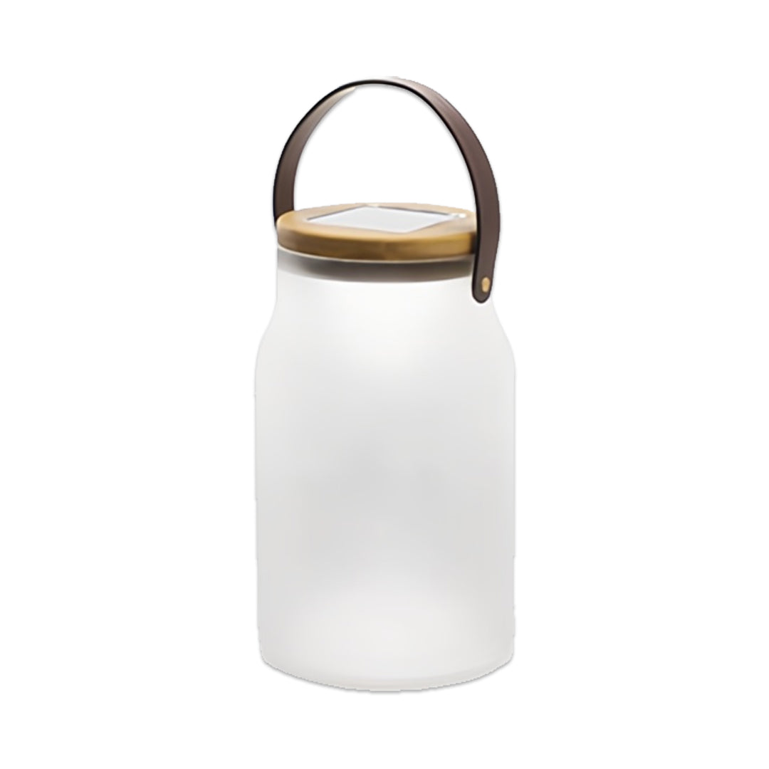 Solar Camping Lantern with Teak Handle – Portable LED Outdoor Light