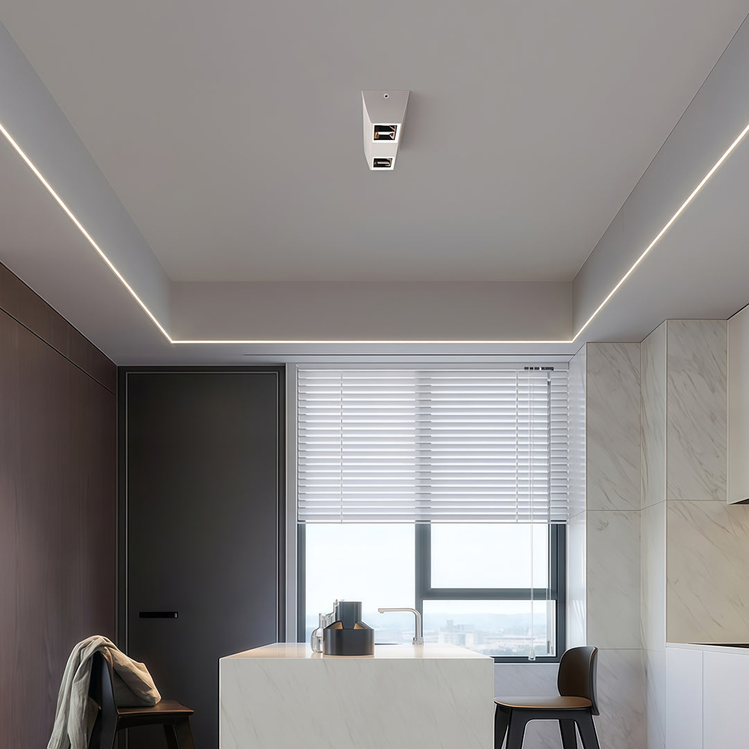Modern Square LED Downlights Surface Mount Aluminum Ceiling Light