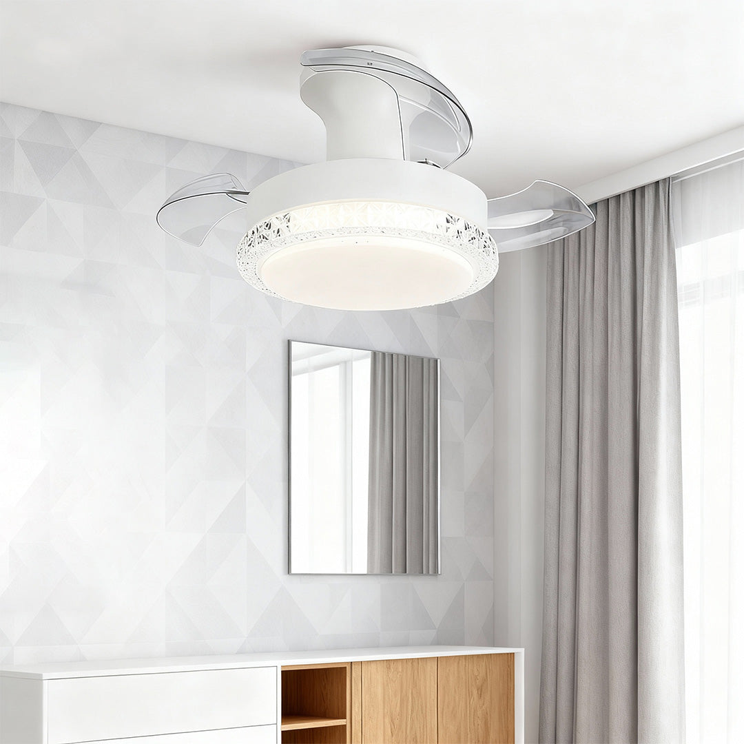 Modern 3-Blade Ceiling Fan with Dimmable LED Light for Contemporary Interiors