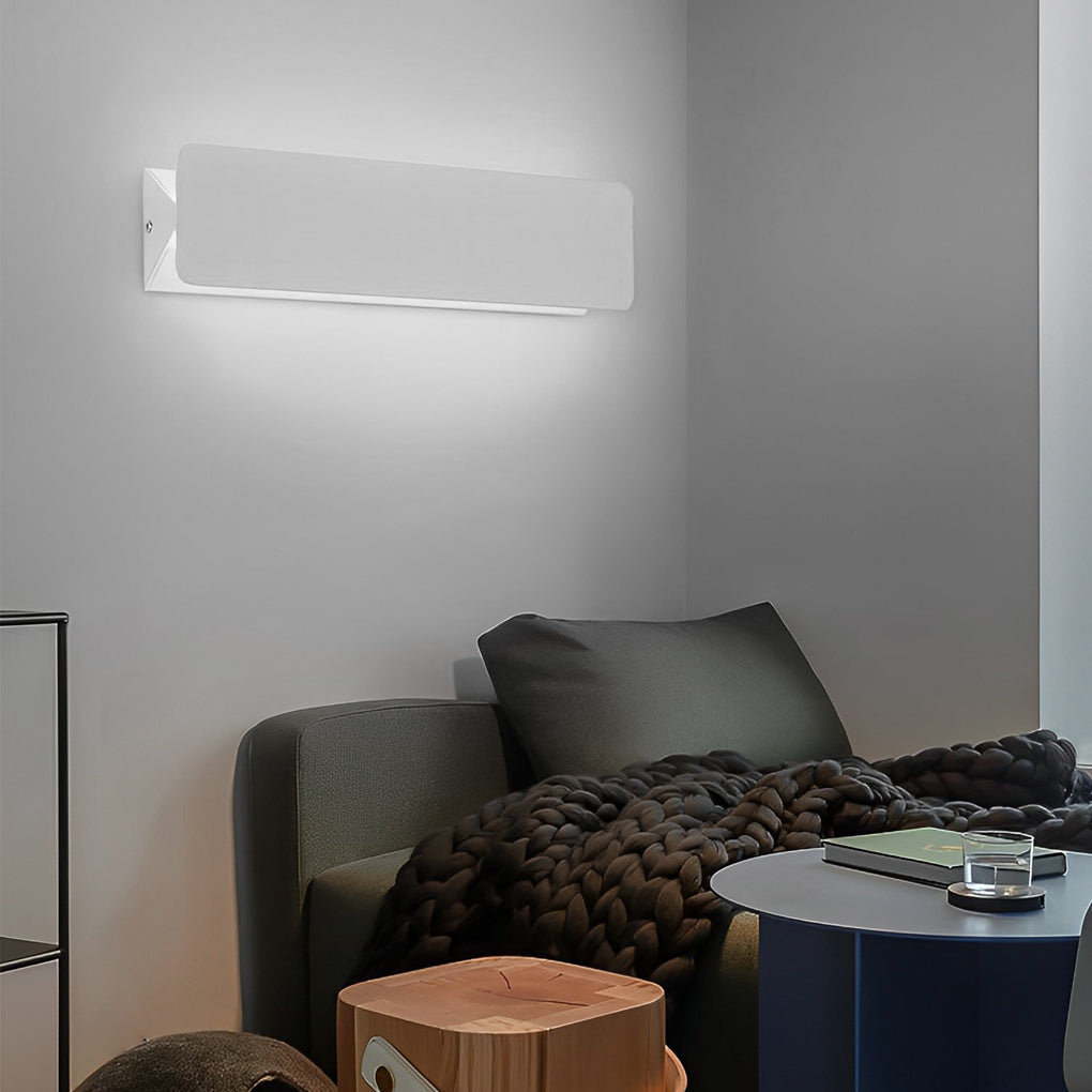 Modern White Aluminum LED Wall Sconce with 270° Adjustable Head
