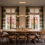 White Wave Linear LED Pendant Light for Modern Dining Rooms