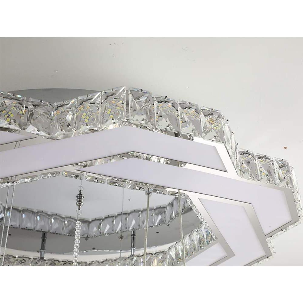 Ambient Crystal Led Flush Mount Light 20 24 31 Gold Or Silver