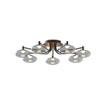 Lumina Glass Flush Mount Ceiling Light — Modern LED Fixture in Black