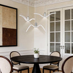 Wing Pendant Light Modern Seagull LED Metal Hanging Lamp