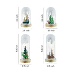 Nordic Snow Scene Table Lamp with Wooden Base and Warm LED Light