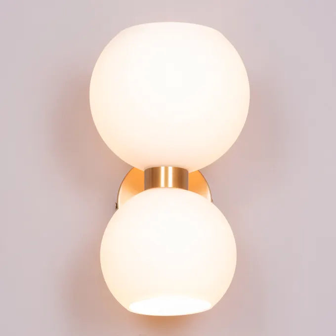 Twin Sphere Contemporary Wall Light