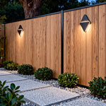 Geometric Outdoor Wall Sconce in Black Aluminum, IP54 Waterproof LED