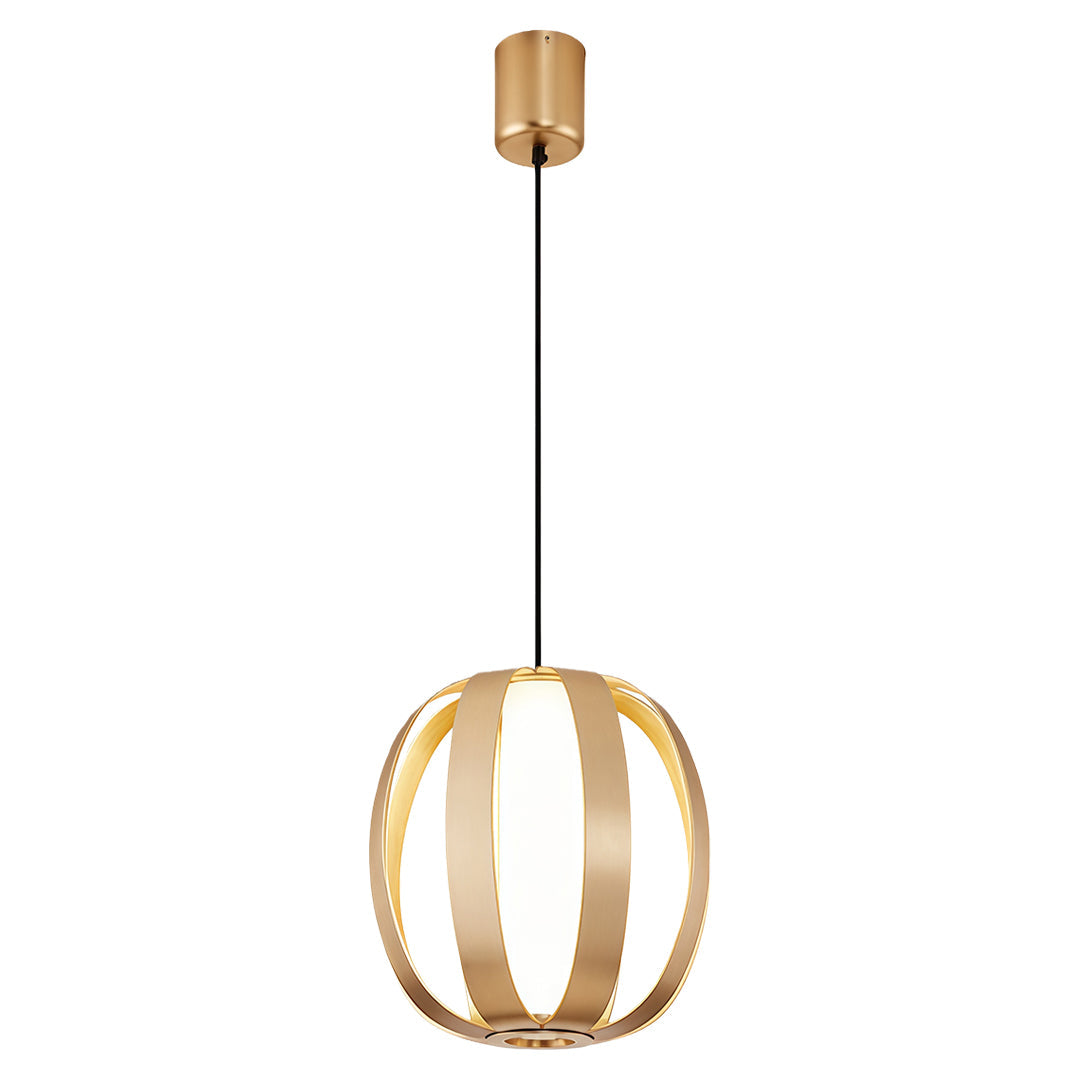Modern Lantern Pendant Light with LED – Minimalist Ceiling Fixture in Four Finishes