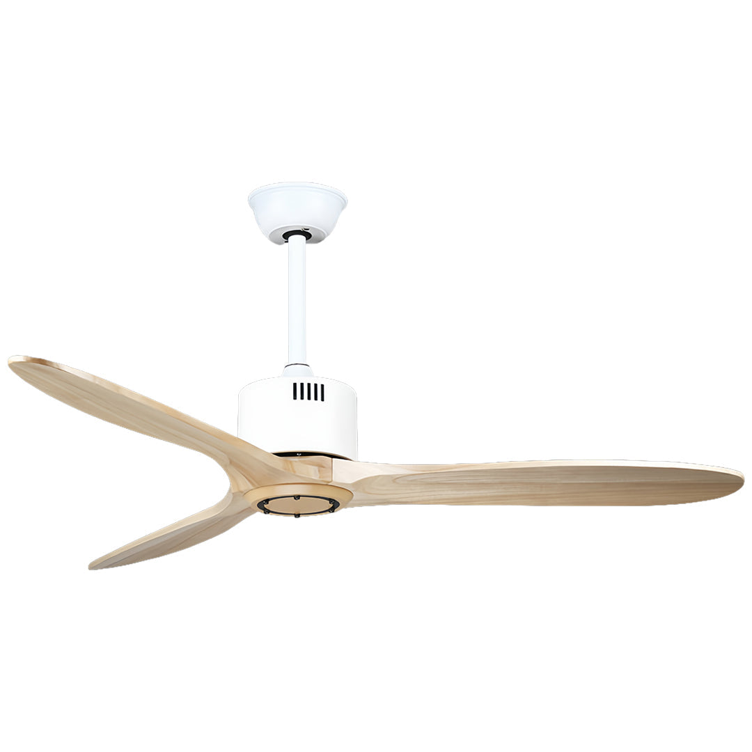 Aria Wooden Ceiling Fan with Integrated LED Light – Modern Flush Mount Fandelier