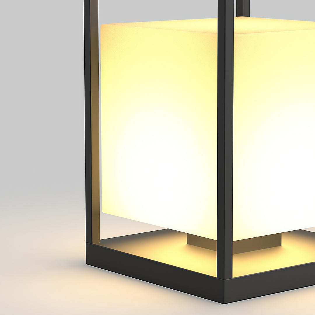 Modern Outdoor Lantern with Solar & Hardwired Options