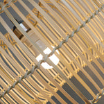Handwoven Bamboo Rattan Pendant Light – Japanese Minimalist Ceiling Lamp for Dining & Living Spaces