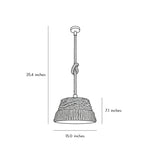 Artisan Hemp Rope Pendant Light with Iron Shade – Vintage Industrial Ceiling Lamp