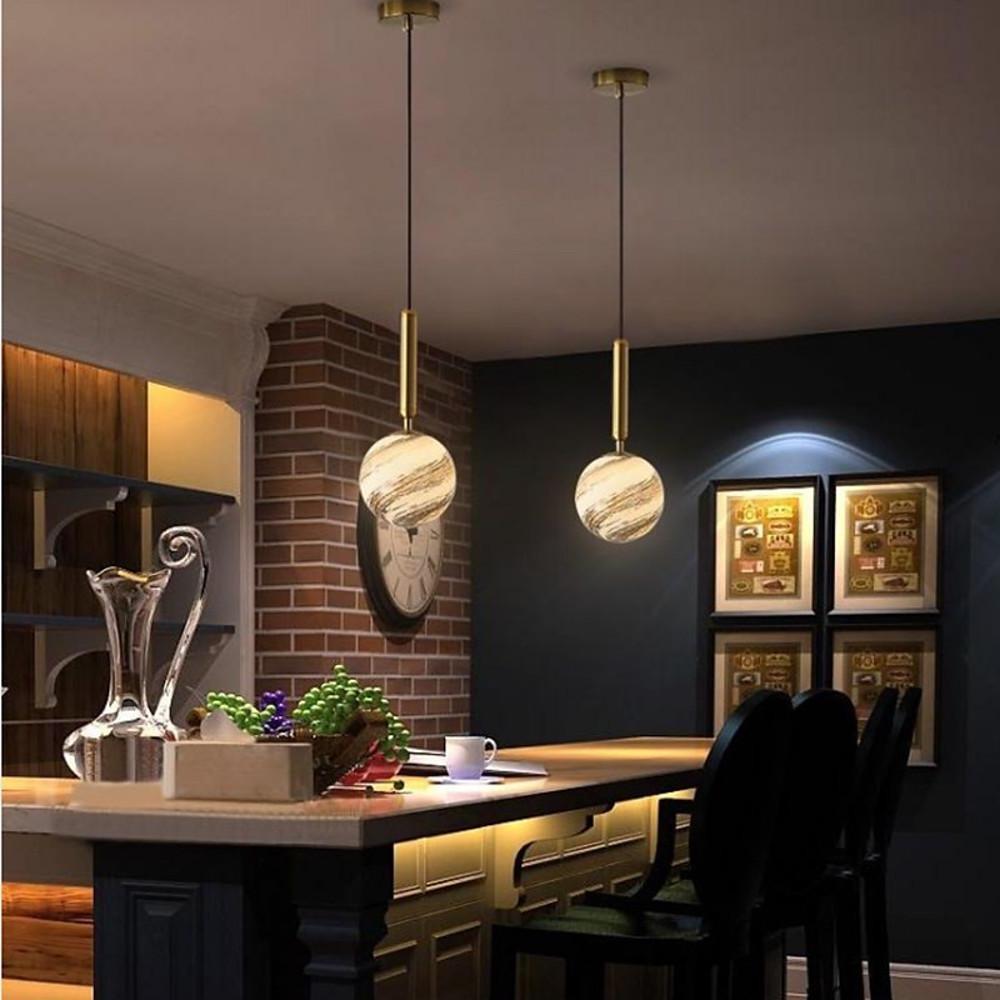 Celestial Globe Pendant Light in Distressed Metal and Acrylic