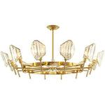 Lumière Ring Crystal Chandelier in Gold Brass – Modern Ceiling Light