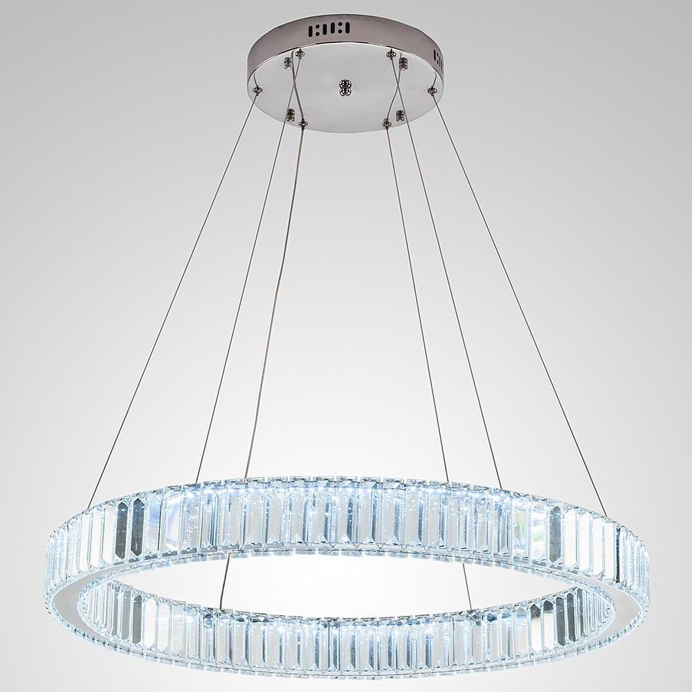Luxury 1 Light Ring Shaped Wagon Wheel Chandelier In Gold Finish
