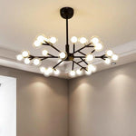 Novelty Iron Chandelier With 30 Light Glass Orbs Bubble 33 Wide Led Lighting
