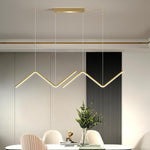 Wave LED Pendant Light in Black or Gold for Modern Interiors
