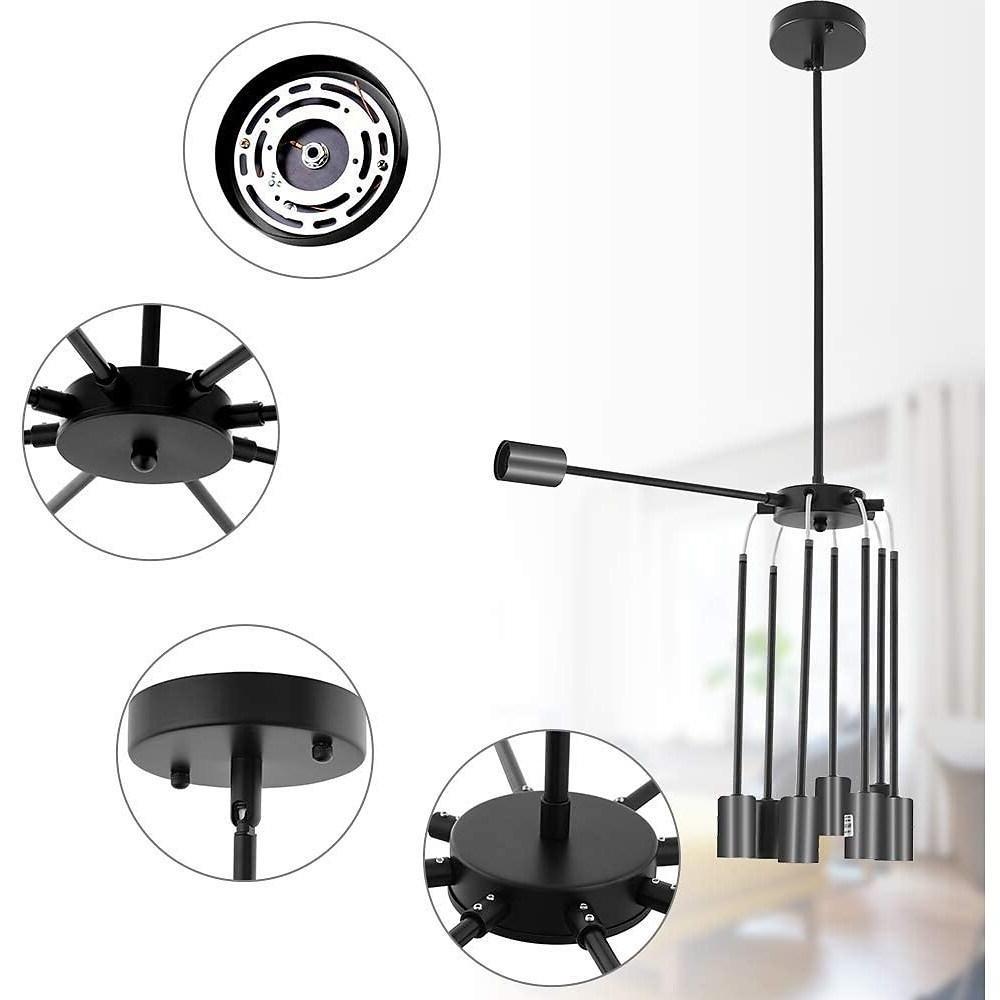 Mid Century Sputnik Semi Flush Mount Bedroom 193Sq Ft 269Sq Ft Illumination Area Ceiling Light