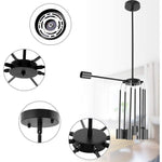 Mid Century Sputnik Semi Flush Mount Bedroom 193Sq Ft 269Sq Ft Illumination Area Ceiling Light
