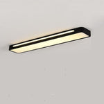Modern Rectangular LED Flush Mount Ceiling Light in Black or White